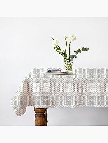 Nappe carrée imprimé géométrique déperlant 140 x 140 cm - Future Home