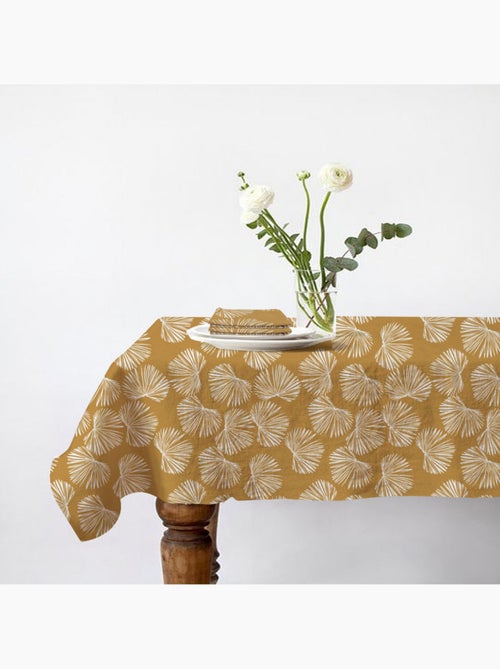 Nappe carrée imprimé végétal 140 x 140 cm + 2 serviettes 35 x 35 cm Future Home - Kiabi