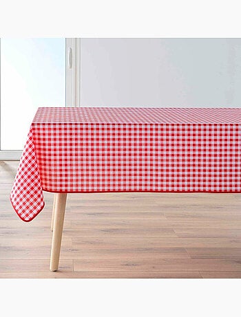 Nappe carree polyester fils teints vichy