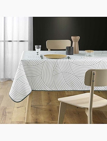 Nappe carree polyester imprime linea Sans