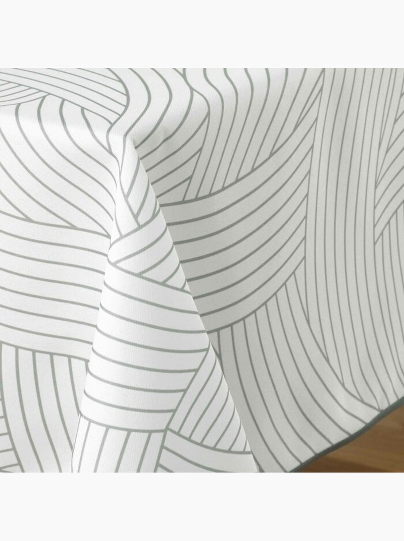 Nappe carree polyester imprime linea Sans Blanc - Kiabi