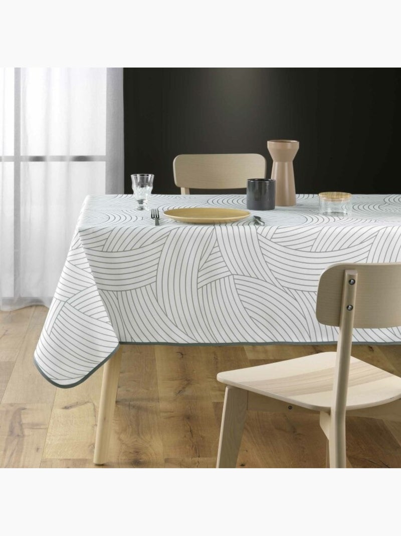 Nappe carree polyester imprime linea Sans Blanc - Kiabi
