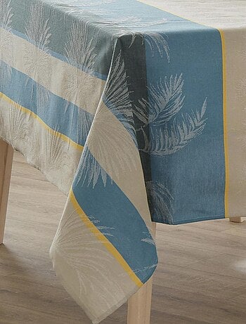 Nappe carrée tropicale à jacquard enduit