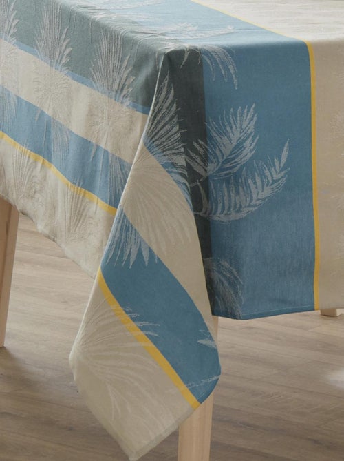 Nappe carrée tropicale à jacquard enduit - Kiabi