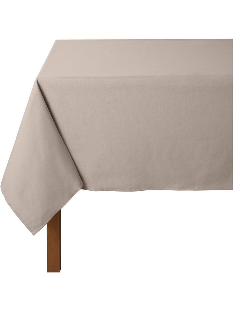 Nappe carrée unie en coton, traitée Teflon, CAMBRAI Beige foncé - Kiabi