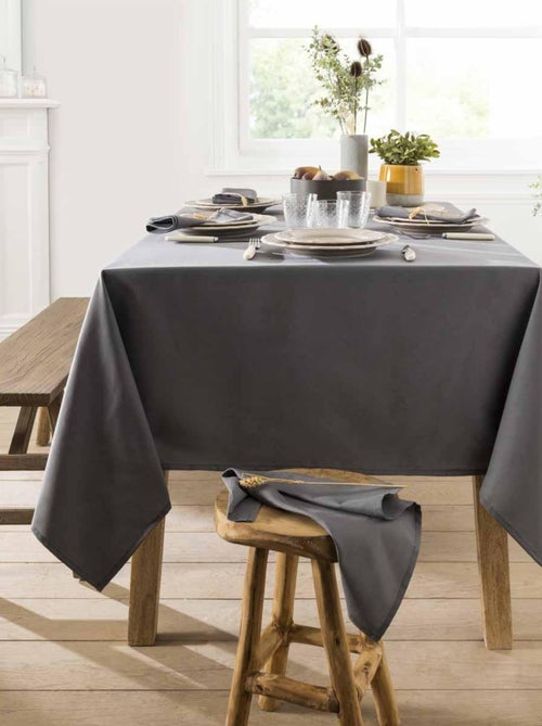 Nappe carrée unie en coton, traitée Teflon, Made in France, CAMBRAI - Kiabi