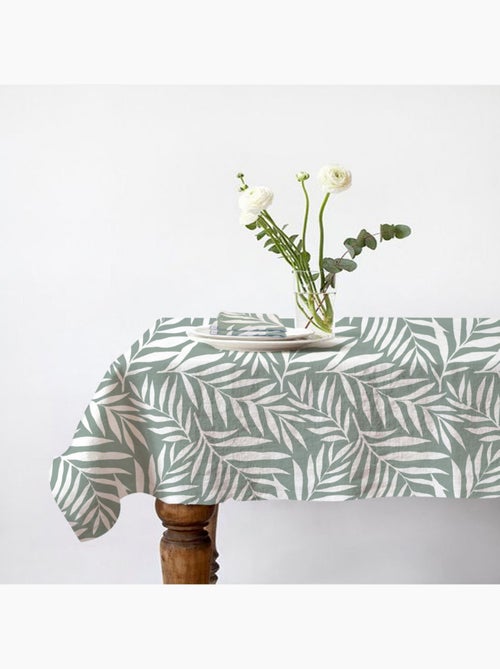 Nappe carrée VERA imprimé feuillage 140 x 140 cm, avec 2 serviettes Future Home - Kiabi Nappe carrée VERA imprimé feuillage 140 x 140 cm, avec 2 serviettes Future Home - Kiabi