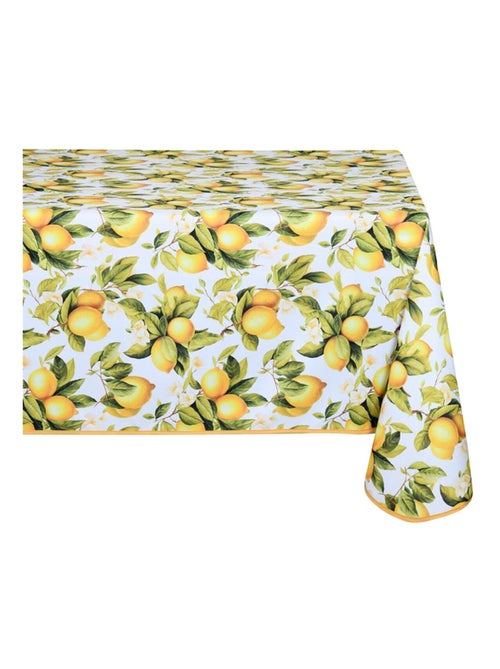 Nappe Citrons en polyester imprimé anti-taches  140 x 240 cm - Kiabi
