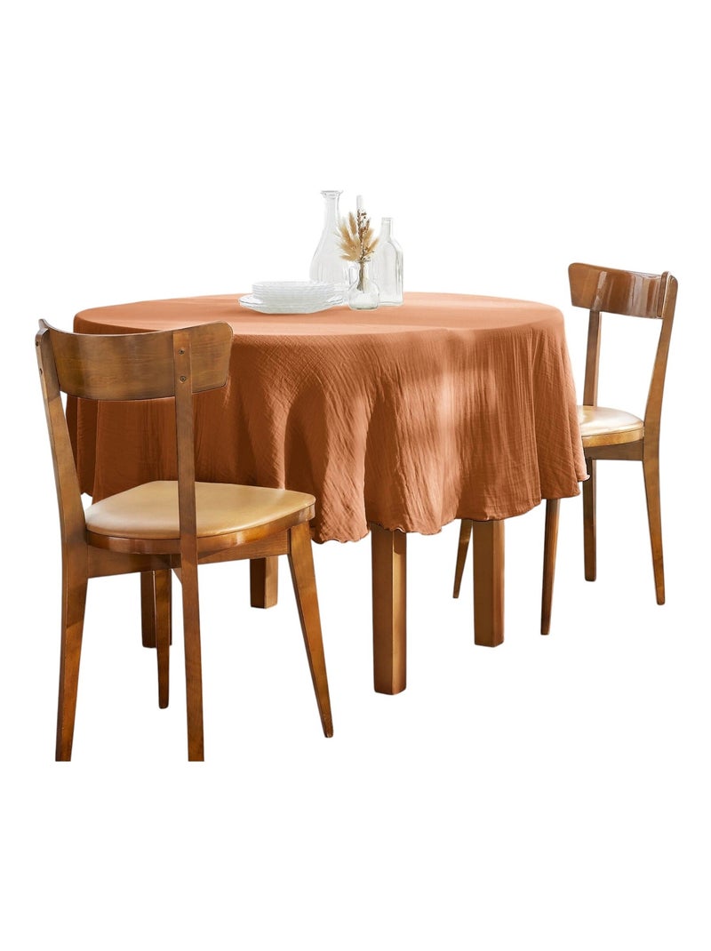 Nappe Collection Gaia en gaze de coton Abricot - Kiabi