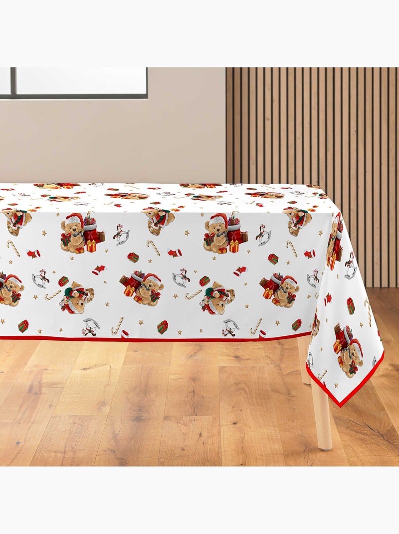 Nappe Collection Ourson de noel Blanc - Kiabi