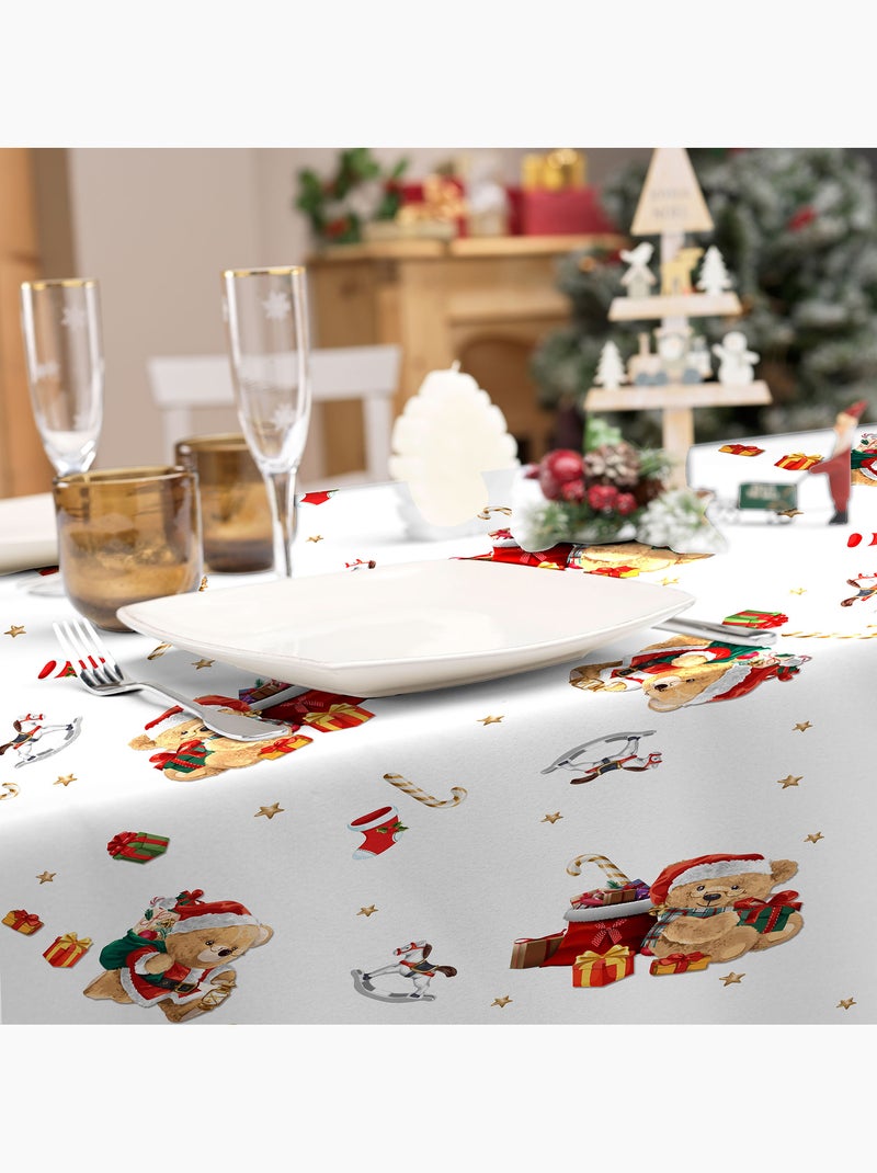 Nappe Collection Ourson de noel Blanc - Kiabi