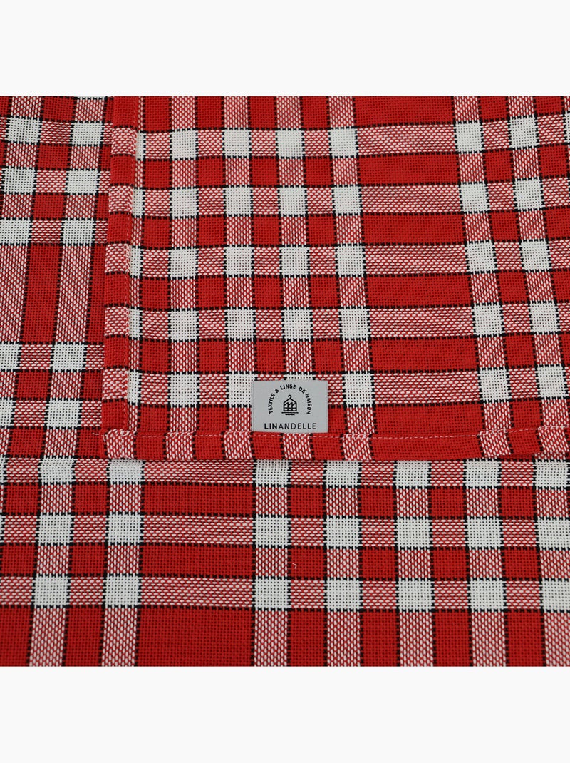 Nappe coton carreaux vichy Nelly Rouge - Kiabi
