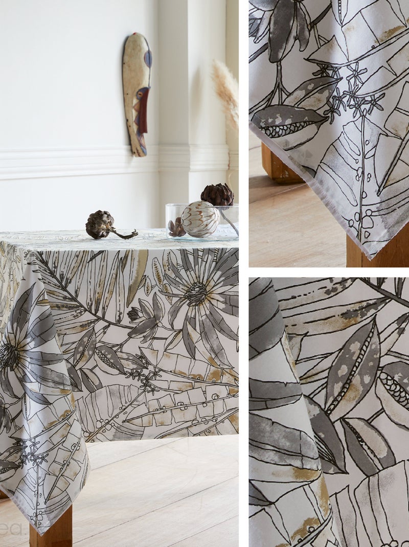 Nappe coton enduite BAHIA Ovale Noir Noir - Kiabi