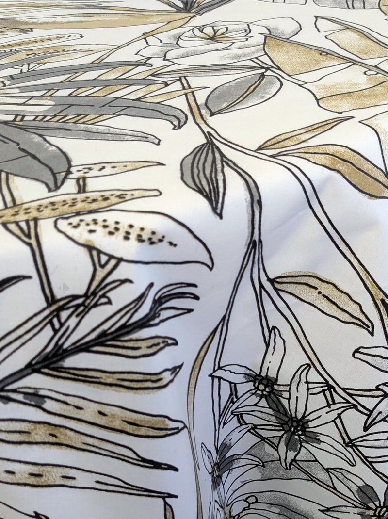 Nappe coton enduite BAHIA Ovale Noir Noir - Kiabi
