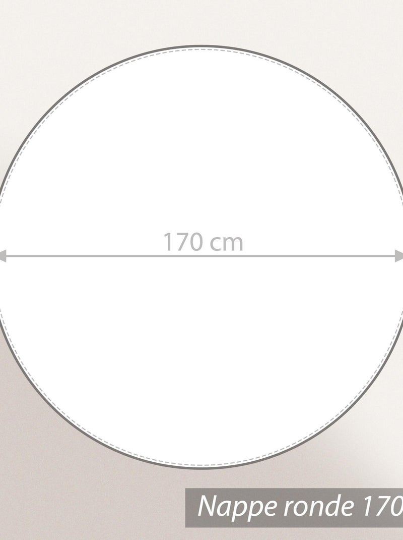 Nappe coton enduite BAHIA Rond Bleu pétrole - Kiabi