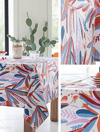 Nappe coton enduite CHILI Carré