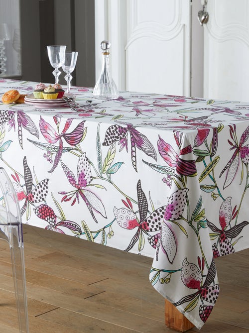 Nappe coton enduite PARADIS Rectangulaire - Kiabi