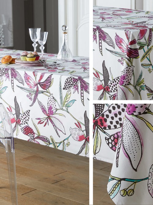 Nappe coton enduite PARADIS Rectangulaire - Kiabi