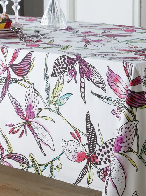 Nappe coton enduite PARADIS Rectangulaire - Kiabi