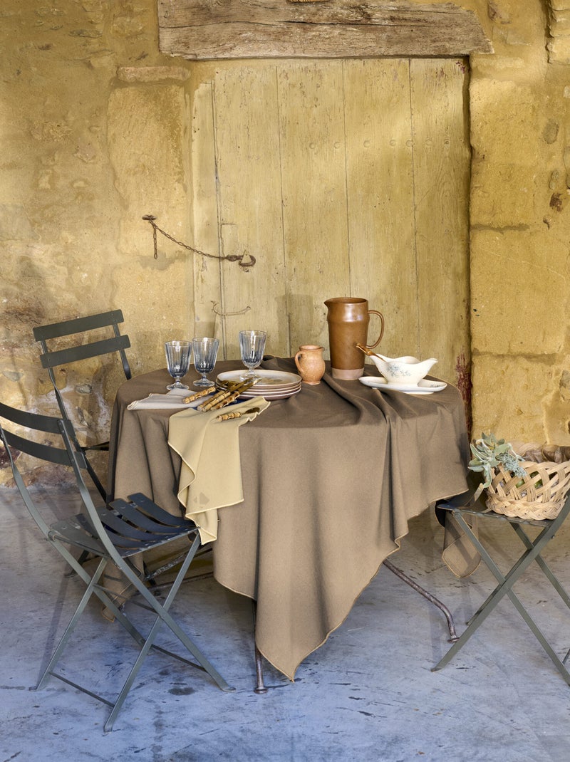 Nappe coton HONO finition point bourdon Camel - Kiabi