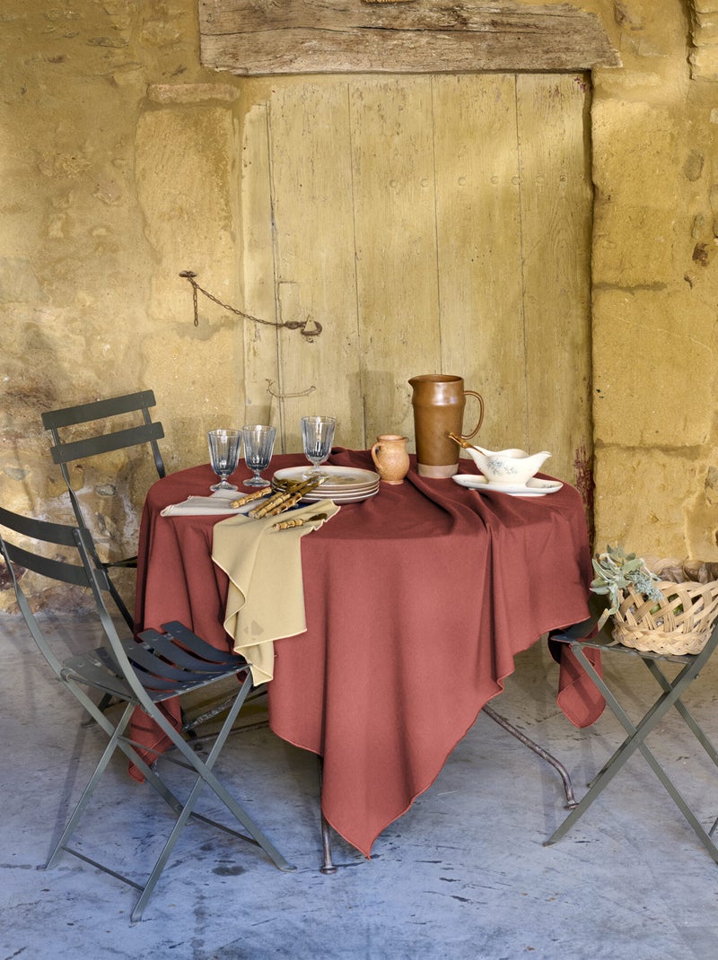 Nappe coton HONO finition point bourdon Rose pâle - Kiabi