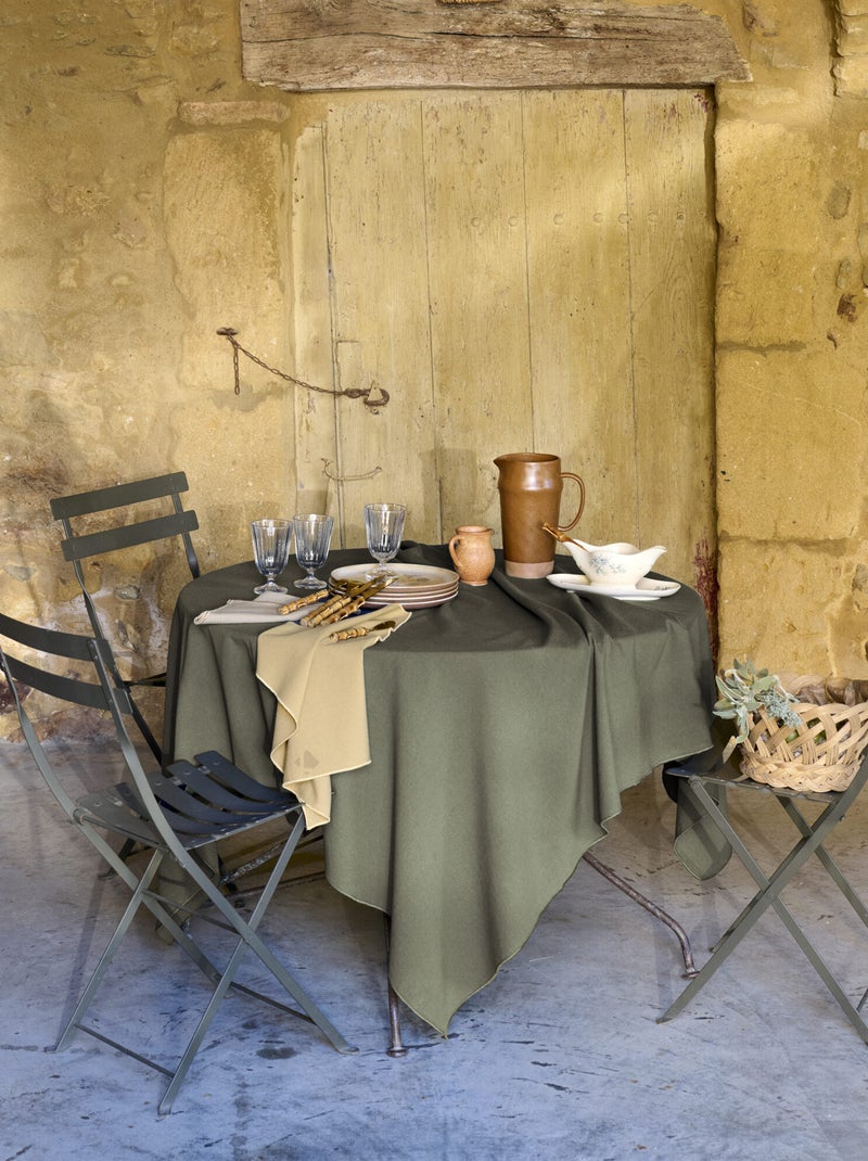 Nappe coton HONO finition point bourdon Vert bouteille - Kiabi