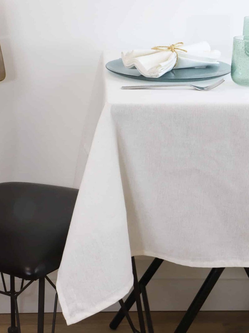 Nappe coton lin METIS Blanc cassé - Kiabi