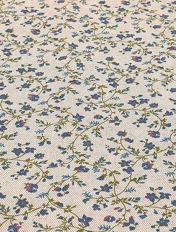 Nappe coton lin naturel FLORALIE