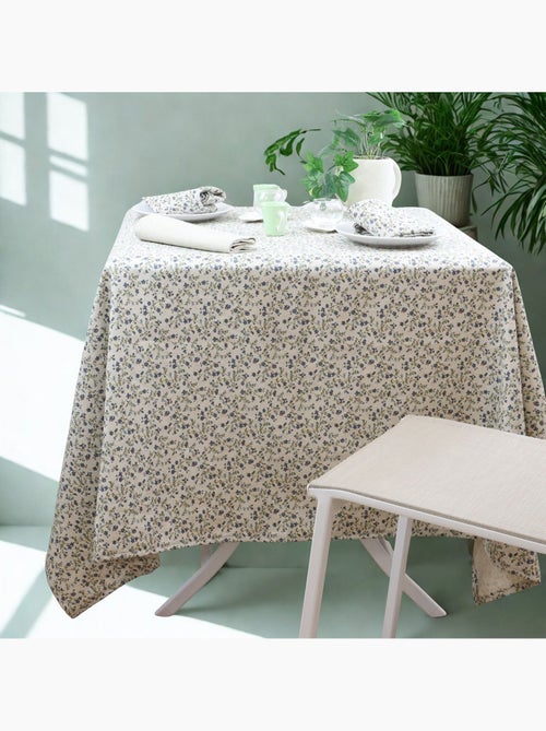 Nappe coton lin naturel FLORALIE - Kiabi