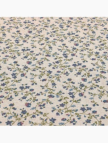 Nappe coton lin naturel FLORALIE