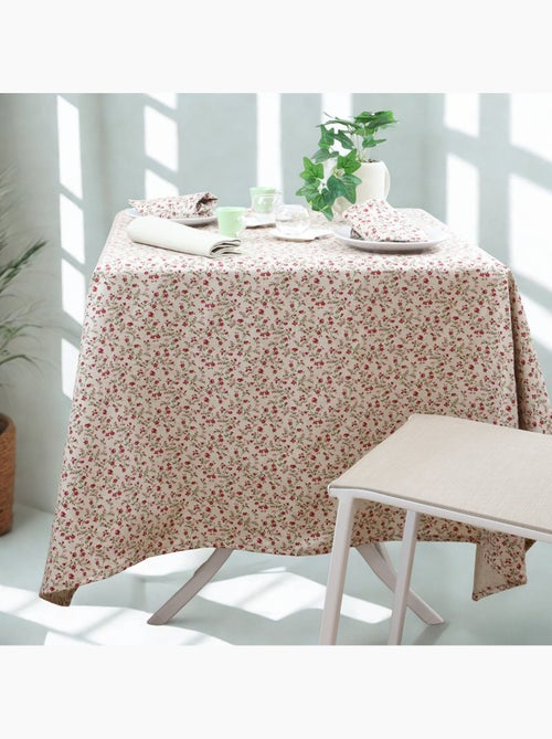 Nappe coton lin naturel FLORALIE - Kiabi