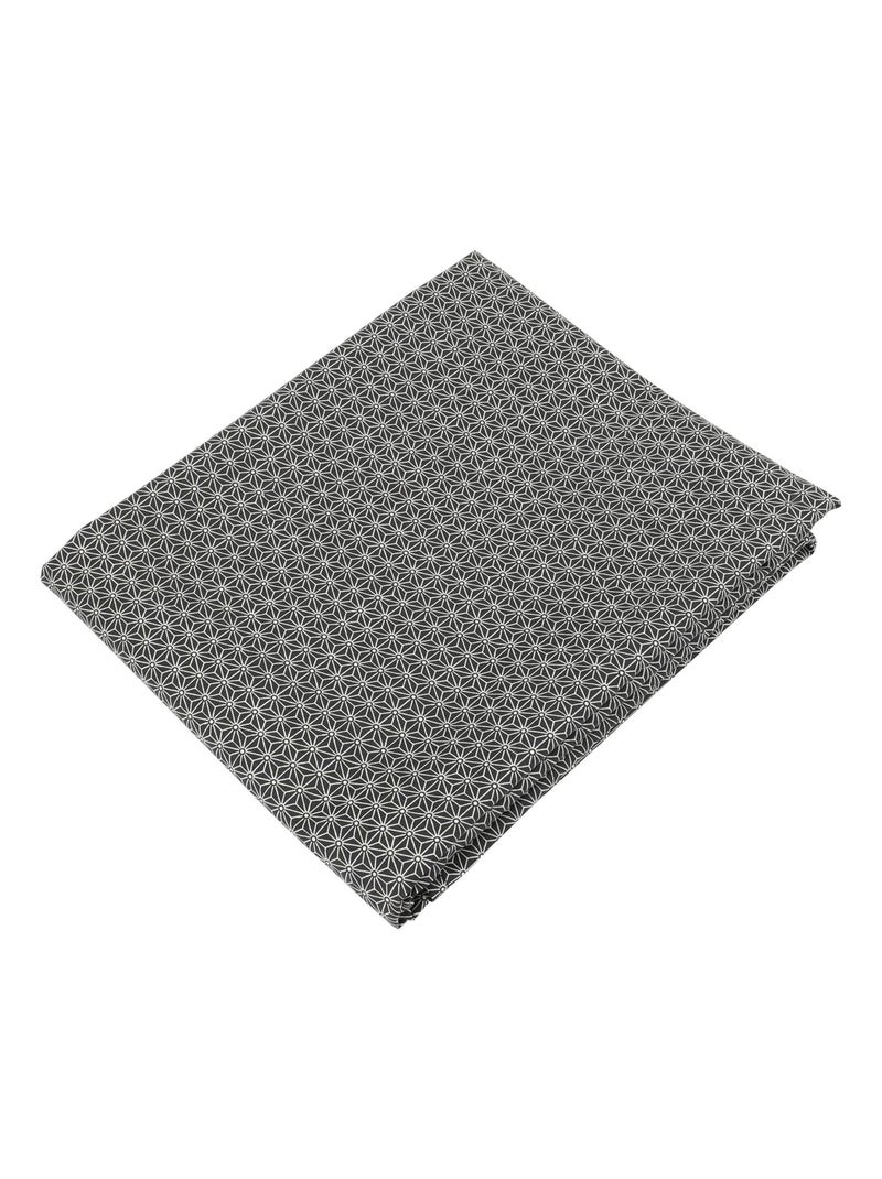 Nappe coton SAKI enduit téflon Rectangulaire Noir Blanc - Kiabi