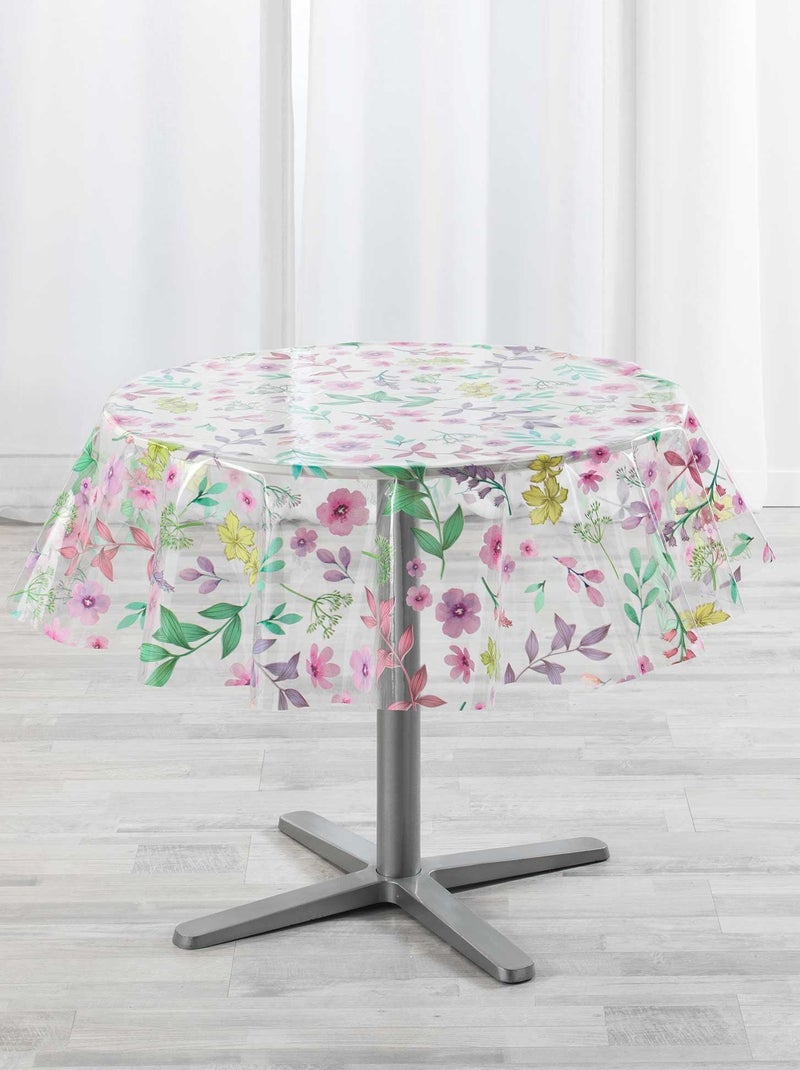 Nappe cristal 140 cm Fleurs d'été Transparent - Kiabi