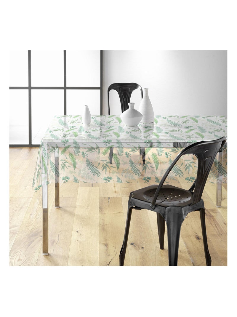 Nappe cristal rectangle PVC 140 x 240 cm Feuilles aurea Transparent - Kiabi