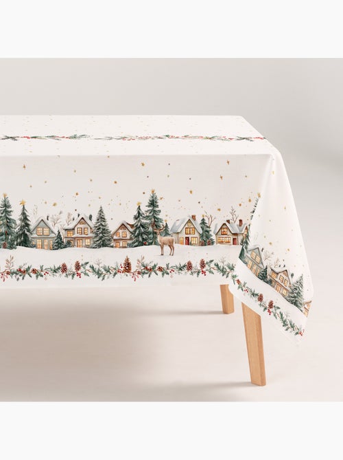 Nappe de noël antitache en coton, imprimé de noël - gamusi - Kiabi
