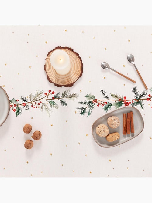 Nappe de noël antitache en coton, imprimé de noël - gamusi - Kiabi