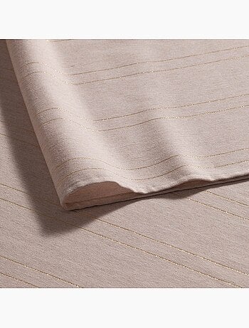 Nappe de noël avec rayures en fil lurex en relief - gamusi.