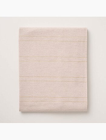 Nappe de noël avec rayures en fil lurex en relief - gamusi.