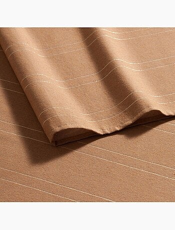 Nappe de noël avec rayures en fil lurex en relief - gamusi.