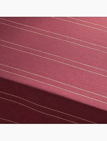 Nappe de noël avec rayures en fil lurex en relief - gamusi.