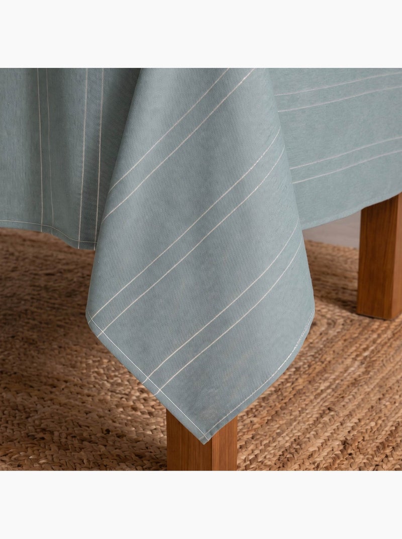 Nappe de noël avec rayures en fil lurex en relief - gamusi. Vert d'eau - Kiabi