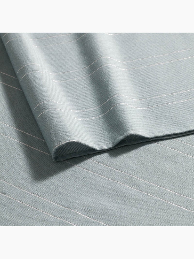 Nappe de noël avec rayures en fil lurex en relief - gamusi. Vert d'eau - Kiabi