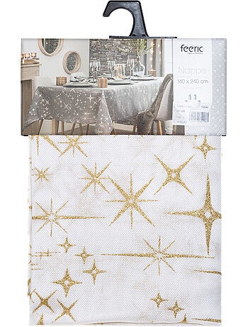 Nappe de Noël "Colorama de Noël" motif étoiles 140x240cm