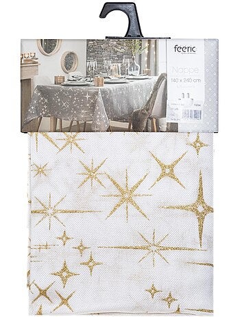 Nappe de Noël "Colorama de Noël" motif étoiles 140x240cm