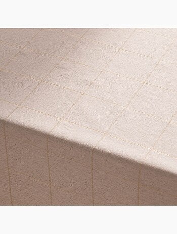 Nappe de noël en coton à carreaux avec fil lurex en relief - gamusi.