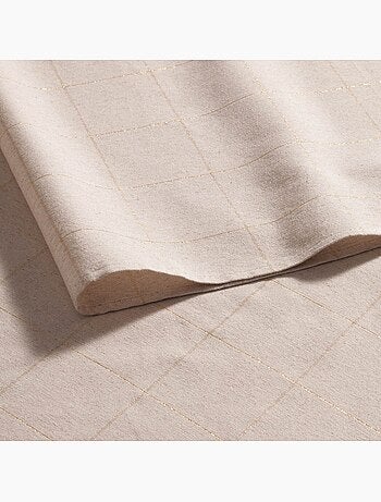 Nappe de noël en coton à carreaux avec fil lurex en relief - gamusi.