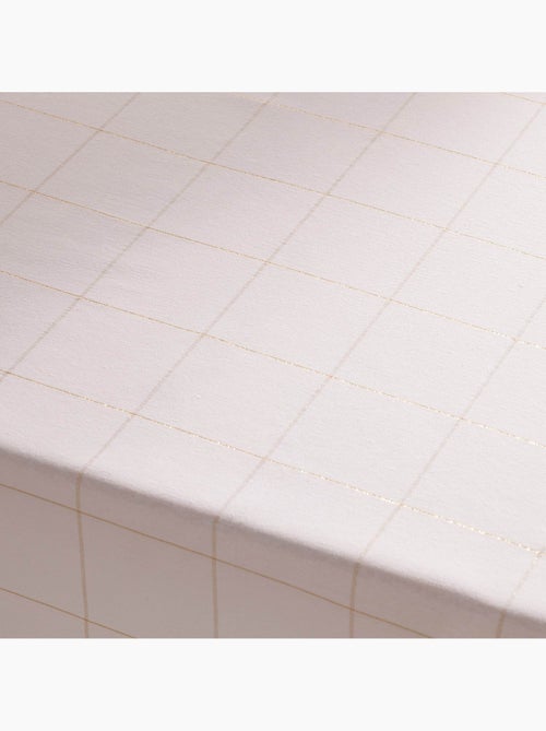 Nappe de noël en coton à carreaux avec fil lurex en relief - gamusi. - Kiabi