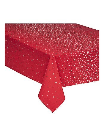 Nappe de Noël en coton à motifs étoiles