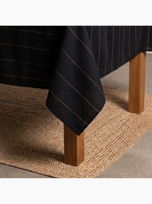 Nappe de noël en coton à rayures avec fil lurex en relief - gamusi. - Kiabi