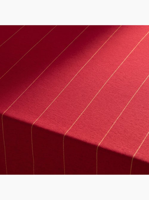 Nappe de noël en coton à rayures avec fil lurex en relief - gamusi. - Kiabi Nappe de noël en coton à rayures avec fil lurex en relief - gamusi. - Kiabi